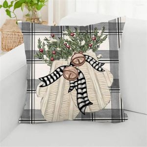 Kissen Weihnachten Cover Square Case Snowman Rentier Schneeflockenbaumabdruck Festliches Sofa Schlafzimmer für Zuhause