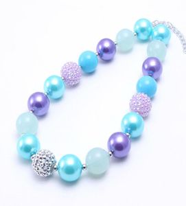 Bütün mor blue renk boncuklar çocuk tıknaz kolye en yeni moda diy bubblegum boncuk tıknaz kolye çocuk takı için mücevher3359441