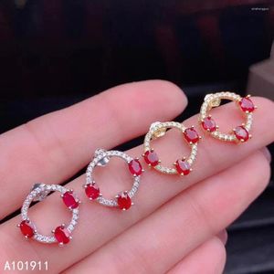 Orecchini per borchie Kjjeaxcmy Fine Jewelry 925 Sterling Silver Intarsia Natural Ruby Women's Support è stato impegnato a Marry Party