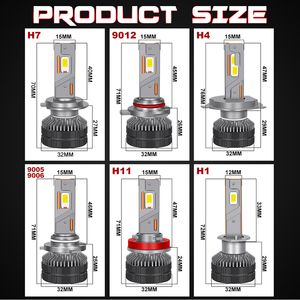 4300K 260W H7 H4 Светодиодная лампа Canbus двойная медная трубка 6000K Светодиодный свет для автомобиля 9012 H1 H11 HB3 9005 HB4 9006 12V Светодиодная лампа фар