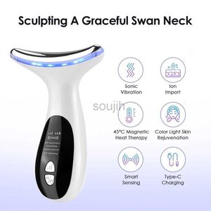 Face Massager 4 Modes Neck Beauty Device EMS Face Lifting Machine Dubbel Chin Remover LED ANTI WRINKE SKIN THE ASSICE MASSAGER 240409