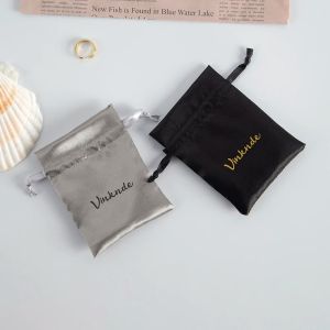 50-Pack-Satin-Geschenktüten Custom Logo Sack All Size Watch Parfüm Wimp