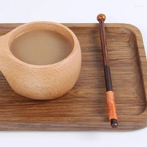 Skedar 1st Nature Wood Honey Strep Rod Creative Spoon Carved Hollow Kitchen Cooking redskapsverktyg