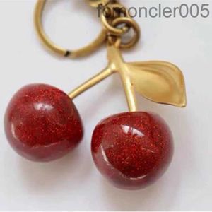 Keychain Crystal Cherry Styles Red Color Women Girls Bag Car Pendant Fashion Accessories Fruit Handbag Decor WX0J