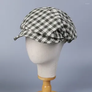 Berets Sboy Hut Frauen achteckige Mütze Beret Atmungsfreie dünne Frühlings -Sommermaler -Accessoire für Outdoor Casual Casual