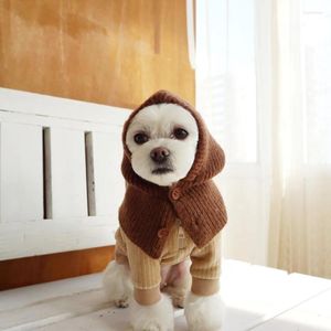 Dog Apparel IINS Winter Pet Warm Knitted Pullover Wool Cap Cute Cat Puppy Collar Thickening Hat Bichon Teddy Accessories