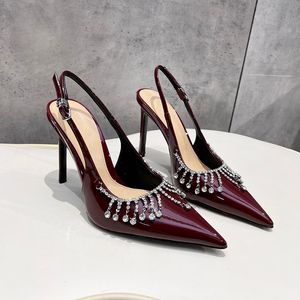 2024 New Women's Heels Sandals Sandals Solidal Women's Designer Shole Shoes Extail Heels Shoes Round Round Toe Toe أحذية عرضية مقاس 35-42