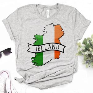 Женские футболки Top Ireland Top Women Harajuku футболки для девочек дизайнерская одежда