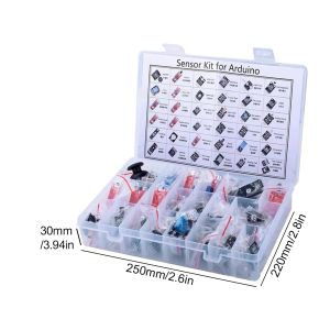 45 in 1 Sensormodul Kit Mega 2560 Nano Sensor Modul Starter Lernanzug besser als 37 in 1 für Arduino Mega 2560 Nano