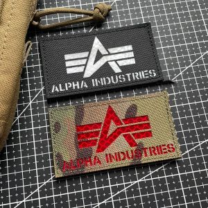 ALPHA Industries Banda braccio riflettente Hookloop Morale badge Military Patch Backpack Adesivo Emblema accessorio tattico