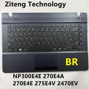 Клавиатуры Новая Br Brazil Keyboard для Samsung NP270E4E NP270E4V NP275E4V NP300E4E с верхней крышкой PalmRest TouchPad BA7504629P