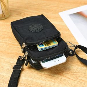 Sports Wallet Phone Bag for Women Bolso Men Wallet Shoulder Casual Bag Belt Handbag Purse Coin Wallet Retro Key Holder Money Bag