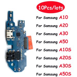 10pcs、Samsung A10S A30 A20 A50S A20S M12 A30S A10S M15 USB充電器ポートジャックドックコネクタ充電ボードフレックスケーブル