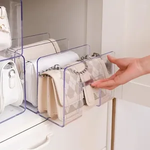 Hooks Handbag Storage Rack Garderobs Divider Shelf Luxury Bag Transparenta Purse Påsar Display Racks