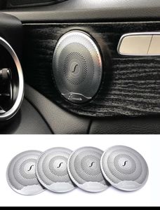 2019 4PCS для Mercedes Benz Car O Disker Car Door Door Trim Speaker Cover 2015-2018 C Class W205/GLC 2016-2018 E-класс из нержавеющей стали 4650778