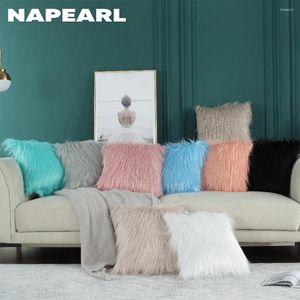 Kudde Napearl Winter Warm Fluffy Cover Pillow Case Cases Dekorativ för hemmabedrummet vardagsrum 45x45cm 1 st