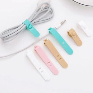 Charing Wires Organizer Simple 6 CM Cable Tie Holder Telefon Tillbehör Kabelkabeltrådar Winder Portable Silicone Soft 4 Packs