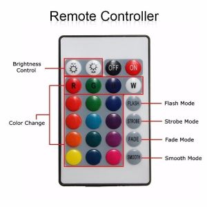 Luce sottomarina a LED con riflettori sottomissione IP68 remoto e impermeabile con lampada a più colori da 8 W-color da 8 W per acquario