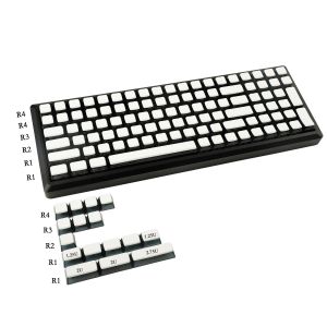 Tillbehör Pudding Backbelysta 116 Keys ASA -profil Tomt Smoky PBT KeyCaps för 104 96 87 84 68 MX Mekaniskt tangentbord