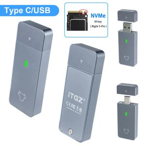 Enclosure M.2 NVMe 2230 Portable SSD Box M.2 M Key Solid State Drive Case USB3.2 Gen2 External Hard Disk Box USB TypeC for M2 2230 SSD