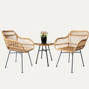 Sedie da esterno rattan cucina rattan moderna mini minimalista nordica per sedie da giardino designer cucina set di mobili da patio balcone