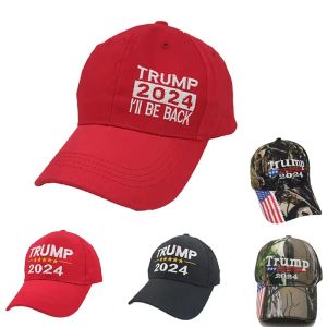 2024 Donald Trump Cap ricamato cappello da baseball Elezione Presidenziale Cappelli sportivi regolabili adulti da sole Uomini donne universali 0409