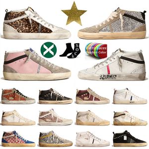 2024 Golden Sneakers Mid Star Designer Buty Gose's Women Dirty Superstar des Chaussures Super Star Flat Blay Casual Shoe Sports Ball Star Mens Treners