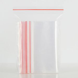 100 шт. Высоко прозрачные пластиковые подарки ювелирные изделия для застежки-блокируемого пакета.