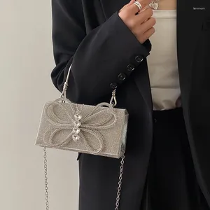 Evening Bags 2024 Luxury Handbags For Women Elegant And Stylish Rhinestones Bright Tote Bag Niche Diamond-set Cross-shoulder Cross-body