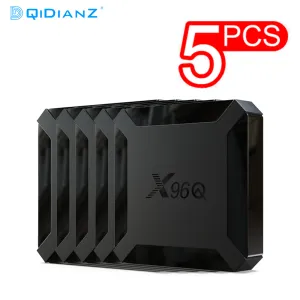 ボックス5 PCS X96Q SMAT TV BOX ANDROID 10 ALLWINNER H313クアッドコア1G 8G 2GB 16GB 1080p 2.4G WiFiメディアプレーヤー4Kセットトップボックス