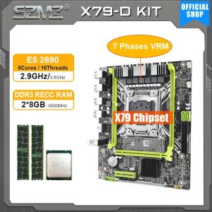 Motherboards SZMZ X79 D Motherboard LGA 2011 Kit Xeon E5 2690 Processor and 16GB DDR3 Memory X79 motherboard 2690 Set