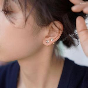 Brincos de garanhão 1 par moda moda super espumante requintada ouvido de orelha para mulheres minimalistas parafuso de fechamento de jóias presente