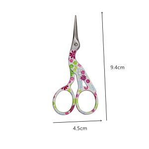 Printing Handmade DIY Grooming Scissors for Sewing and Needlework Golden Pink Small Stork Scissors Sewing Tool Antique Scissors