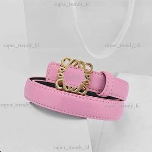 Loewe Belt Luxury Designergürtel hochwertige echte Ledergürtel Reversible Gürtelbreite 2,5 cm Unisex Trendy Taillenbänder Goldene Legierung glatte Schnalle Loewve 421