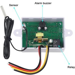 Cyfrowy termostat cyfrowy kontroler temperatury C/F dla przekaźnika LED inkubatora 10A grzejnik XK-W1010