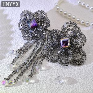 Hair Clips HNYYX Crystal Flower Hairclip Fashion Tassel Accessories Shiny Party Piece Daily Hairpin Bridal Jewelry A68