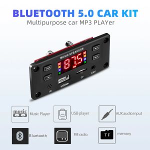 2*30W STEREO BLUETOOTH 5.0 MP3 Player 12V 60W DECODER BOARDförstärkare Bil FM Radio Module Handsfree Support TF USB Aux Recorder