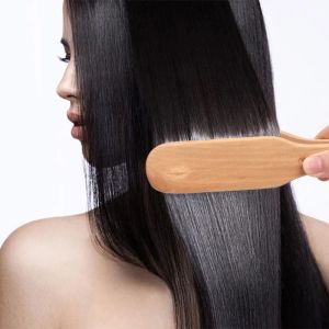 1PCS Profissional Hair Hairer Bristle Hair liso Brush duplo CLIP de pente em forma de V Não machuca ferramentas de estilo DIY