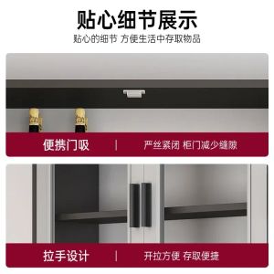 Modern Tall Minimalist Sideboard Buffet Slate Cupboard Living Room Furniture Entrance Hall Console Table Kitchen Storage Cabinet