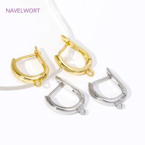 18k Guldpläterad örhänge Kroklås Mässing Ear Wire Fästelement Fynd för smycken som gör handgjorda DIY örhängen som gör tillbehör