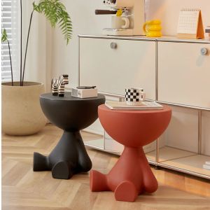 Nordic Plastic Sofa Side tables mini Corner coffee table home decor low Bedside tables living room round Small stool Furniture
