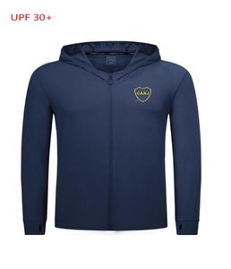 UPF 30 Men039s Abbigliamento per protezione solare giacca con cerniera piena con cerniera traspirante con cappuccio estivo con cappuccio Boca Juniors Football Team58887271