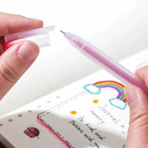 Deli 12pcs Quality 0.5mm Gel Pen 3 Colors Large Capacity Ballpoint Pen Kawaii Neutral Pen For Office School Writing Supplies