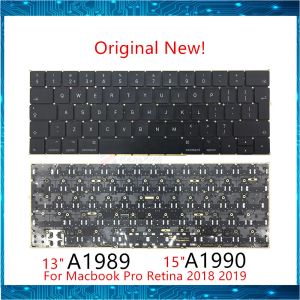 Keyboards New Original A1990 A1989 Keyboard For Macbook Pro 13" 15" 2018 Laptop US UK France Spain Layout EMC3124 EMC3215