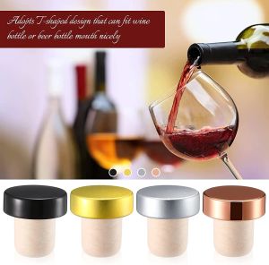 10st T-Formed Stopper Cork Wine Stopper Bottle Stoppers Återanvändbar vinflaskstoppare Tätning Plug-flaskkapp
