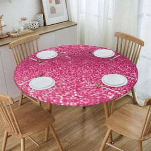 Table Cloth Waterproof Silver Pink Glitter Sparkle Diamond Cover Bling Crystal Rhinestone Edge Tablecloth For Dining