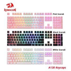 Acessórios Redragon A130 keycaps 104 Chaves DoubleShot PBT Caps de teclas definidas para teclado de jogos mecânicos com perfil de OEM de camada translúcida