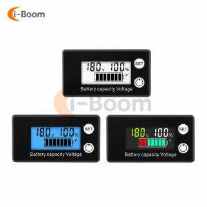 Battery Voltmeter DC 8V-100V Kapacitetsindikator Kraftmätare litium LifePo4 Leadsyra Cell 12V 24V 48V LCD-skärmdisplay