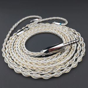 Anslutningar Hiclass 8 Core Pure Silver Gold Plated + Pure Silver Palladium Plated + OCC Silver Plated Cable 0,78 QDC MMCX CABLE