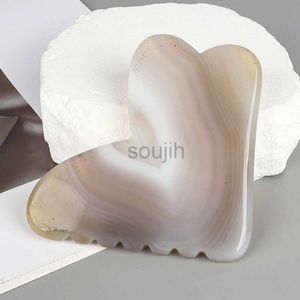 Массагер с массагером Agate Sawtooth Gua Sha плата Onyx Mineral Beaft Producs Guasha Massage Massage Care Cupoint инструмент указания 240409